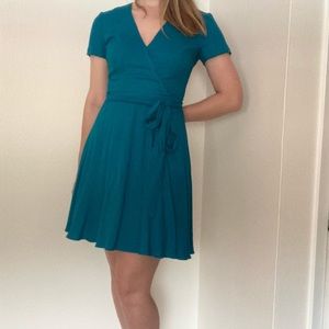 Alice and Olivia Teal Linen Blend Dress Sz.4